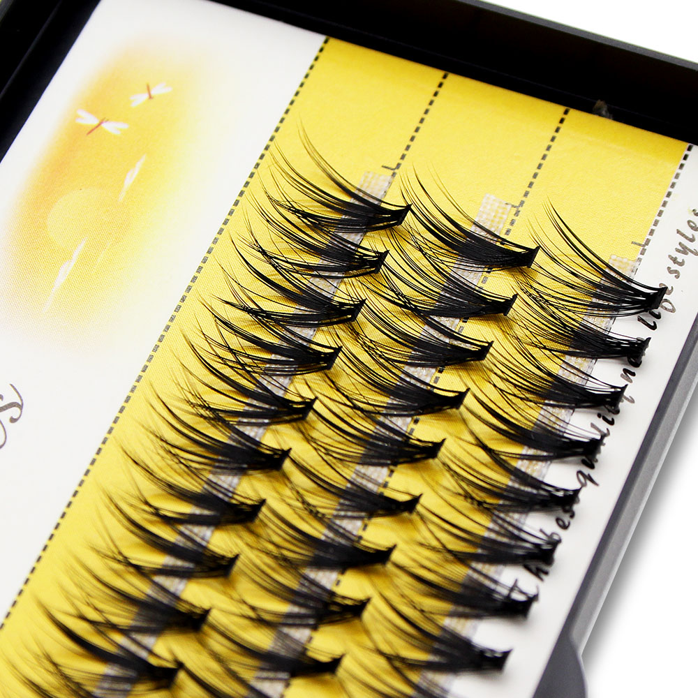 Eyelash Extension For Asian Eyes - Schwarze 60 Bündel Nerz-Einzelwimpernverlängerungen Natürliche DD