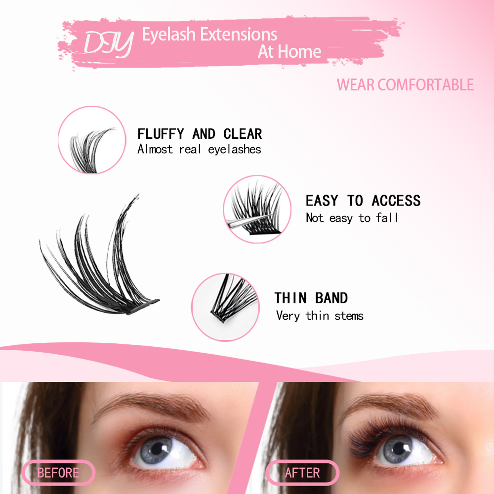3D 190-teiliges Cluster-Wimper – Eyelash Extension London Bewertung und Preis