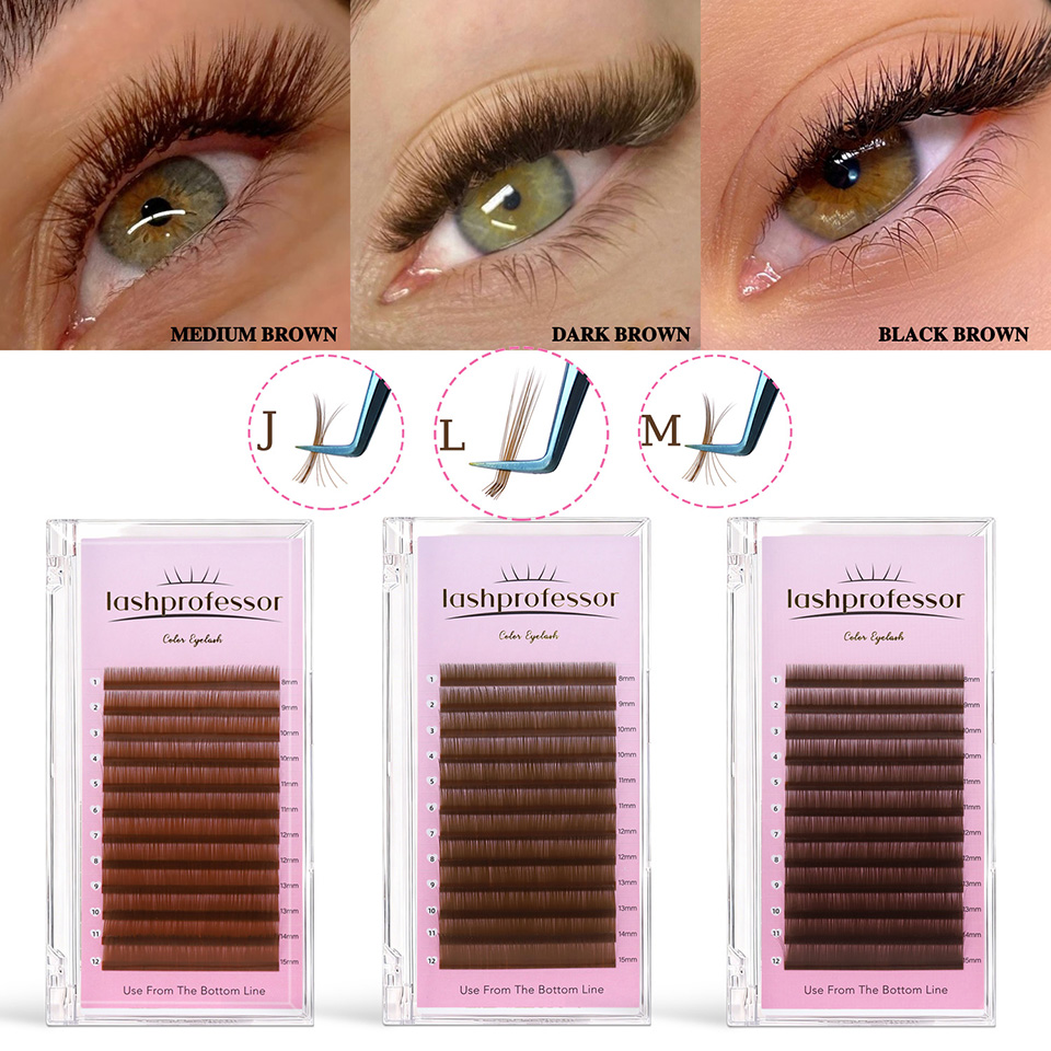 Lashprofessor J L M Curl Brown – Eyelash Extension Russian Bewertung und Preis