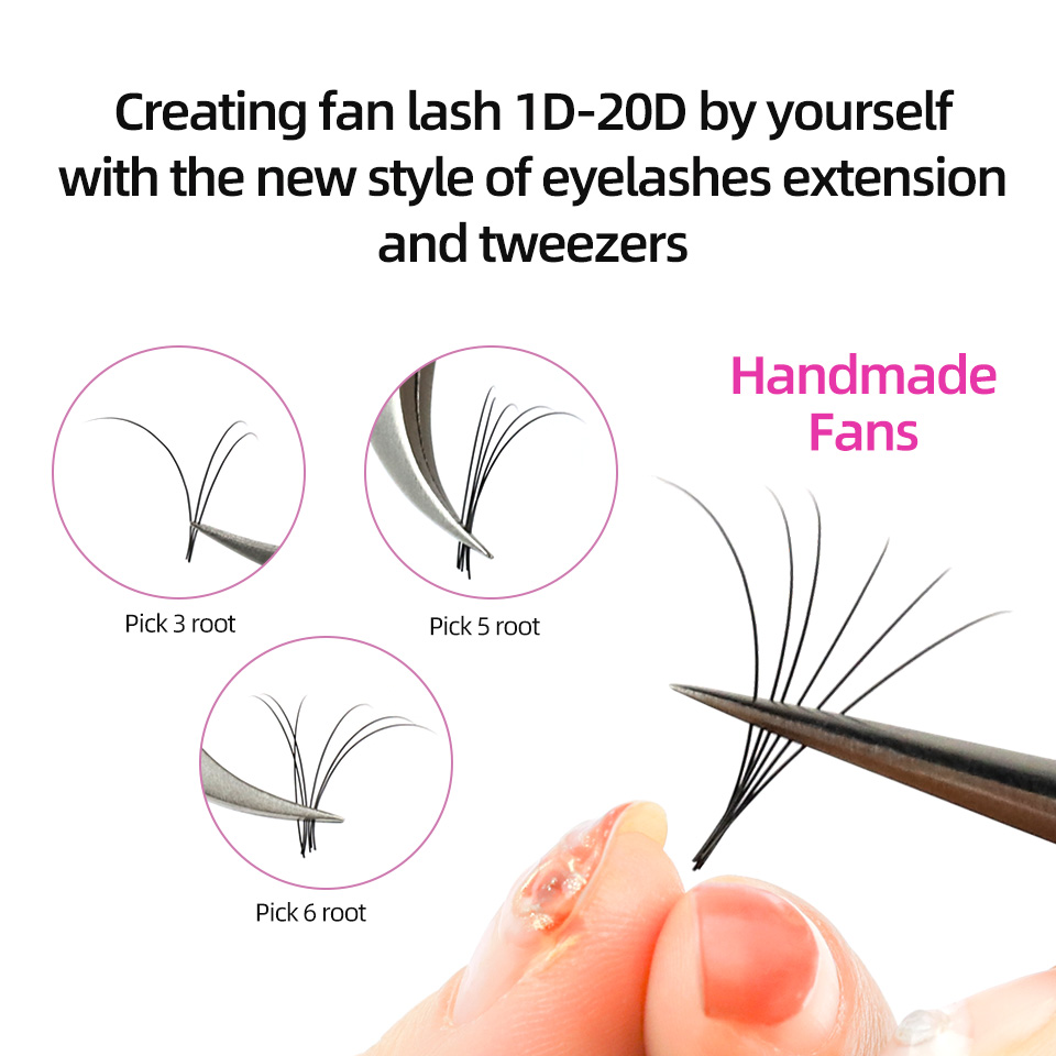 AGUUD 10 Stück/Lot Mattschwarz – Eyelash Extension Russian Bewertung und Preis